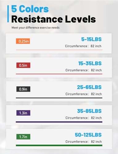 Resistance Bands, Pull Up Bands, Exercise Workout Bands for Working Out, Pull Up Assistance Bands Set for Men & Women, Body Stretching, Physical Therapy, Muscle Training