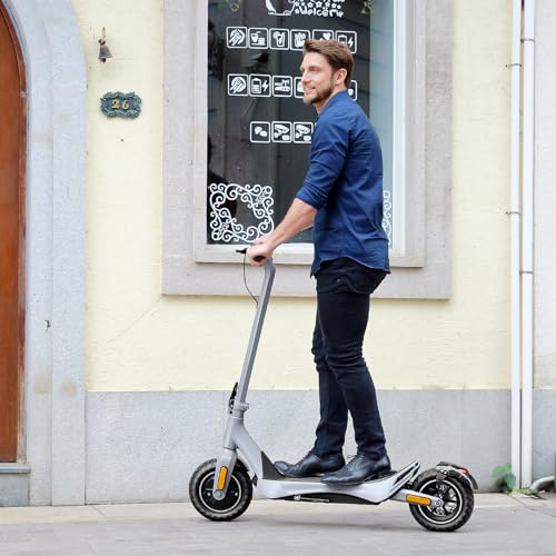 Caroma Electric Scooter, Peak 850W Powerful Motor, 30 Miles Long Range and 36 MPH Top Speed, Turn Signal & Cruise Control, Folding Electric Scooter Adults with Wide Pneumatic Wheel