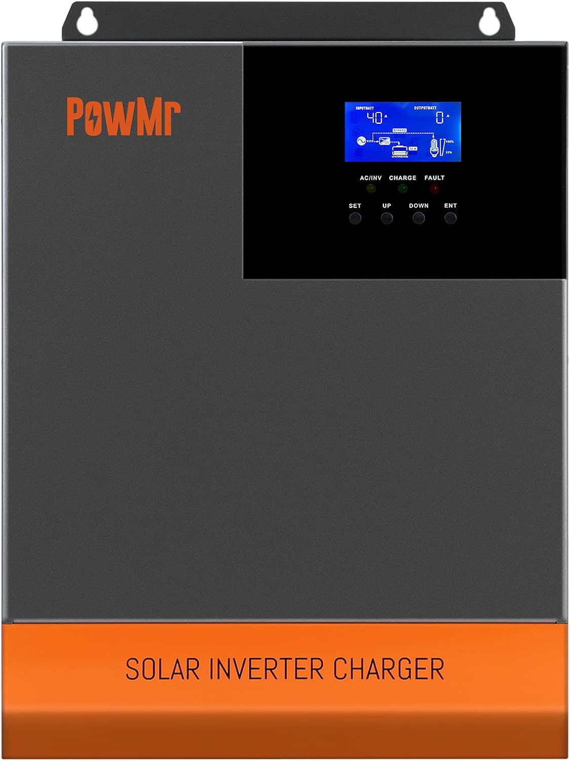 PowMr 5000 Watt Solar Inverter 48V DC to 110V AC, All in One Off Grid 5000W Pure Sine Wave Inverter Charger with 80A MPPT Controller, Max 500V PV Input, for 48V Lead Acid/ Lithium Batteries