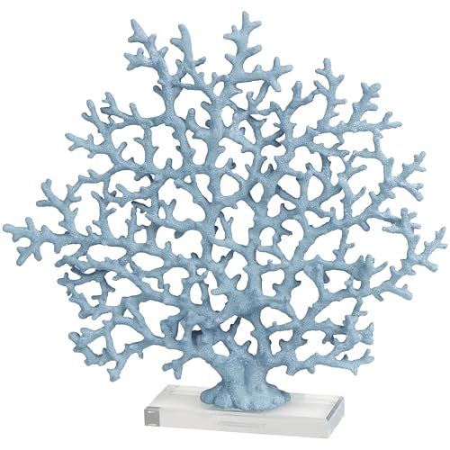 Deco 79 Aluminum Metal Coral Decorative Sculpture Home Decor Statue, Accent Figurine 19