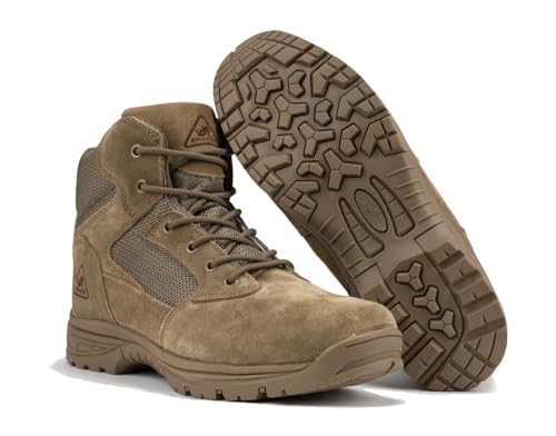 RYNO GEAR Tactical Combat Military Boots with CoolMax Lining, Contrast Stitching and Slip Resistant Sole
