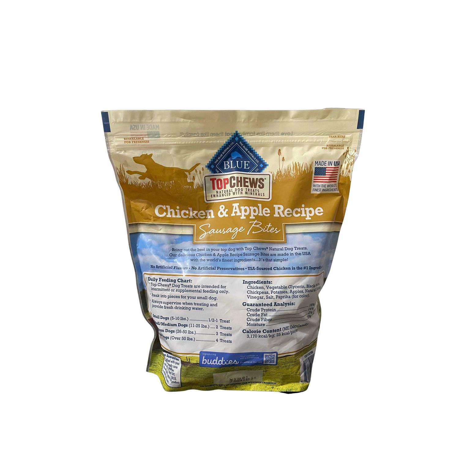 Top Chews Chicken & Apple Recipe 100% Natural Dog Treats - Pet Supplies online store