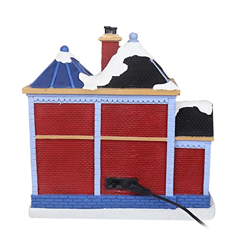 Christmas Village Sledding Down Hill - Lighted Musical Snow Village with 8 Animated Kids Going Down The Mountain