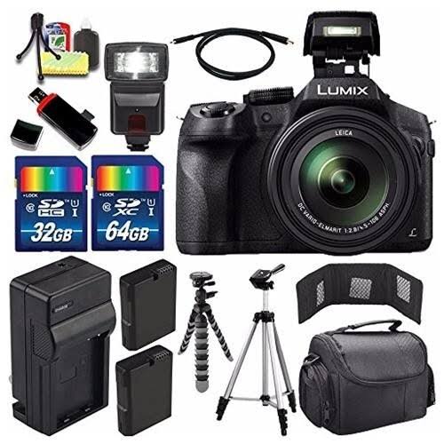 Panasonic Lumix DMC FZ300 Digital Camera Extra Battery Charger 96GB BU