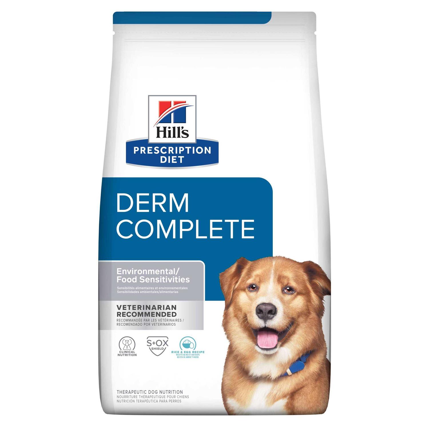 Hill's Prescription Diet Derm Complete Skin & Food Sensitivities Dry Dog Food - Pet Supplies online store