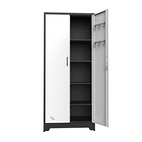 TMEOSK Metal Garage Storage Cabinet with 2 Doors, 72