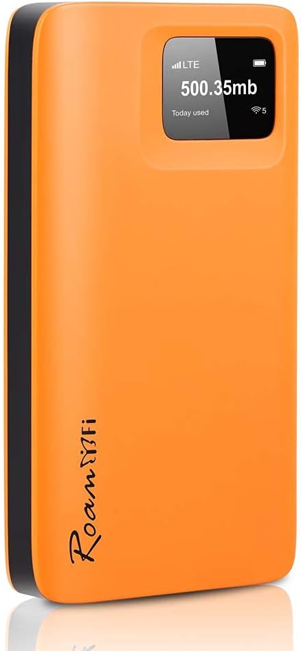 RoamWiFi Mobile Hotspot Router | Wireless Portable Nano Travel Devices | with US 100GB & Global 1GB Data 90Day | Cover More Than 160 Countries | No SIM Card No Contract