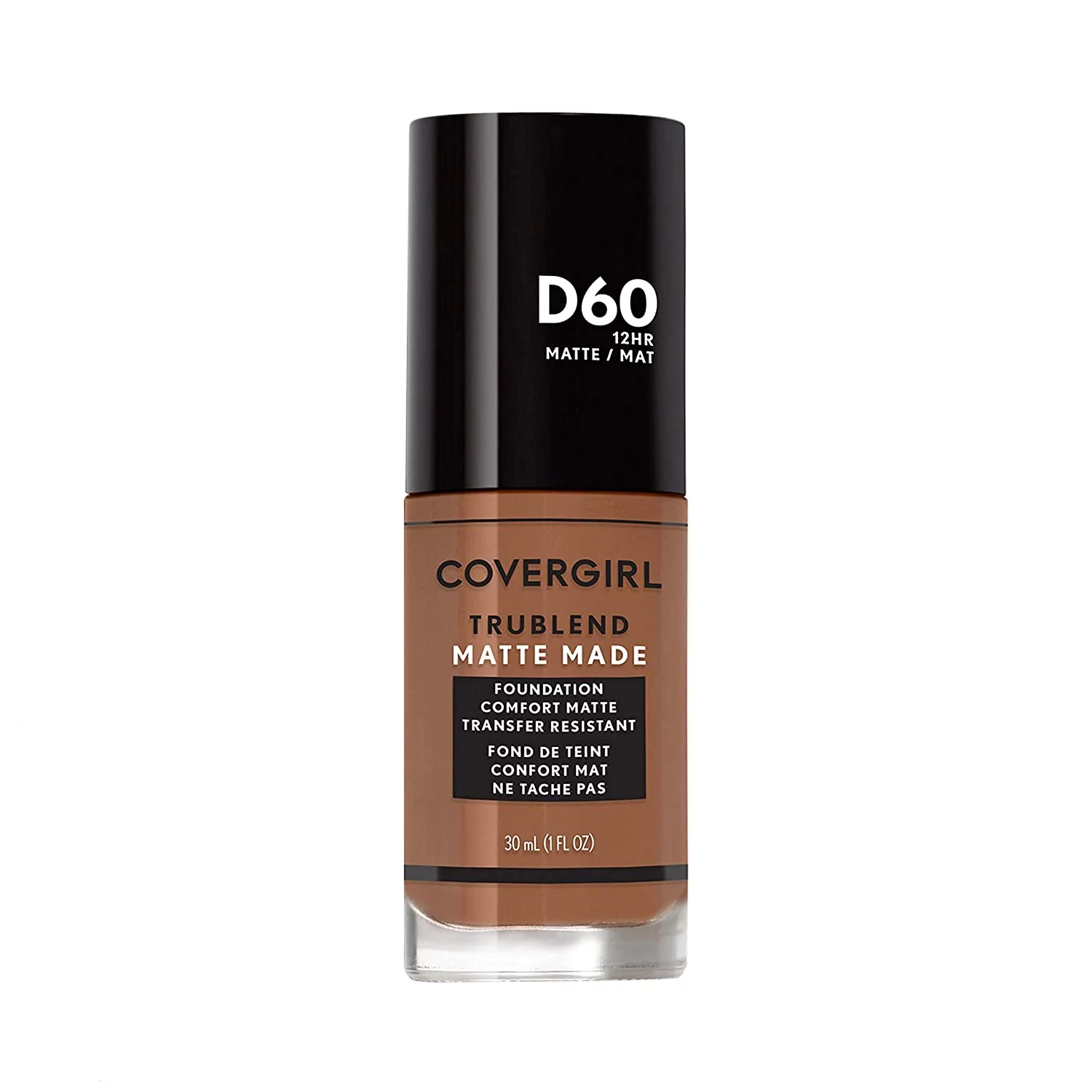 Covergirl Trublend Matte Made Liquid Foundation, D60 Toasted Almond (Pack of 2)