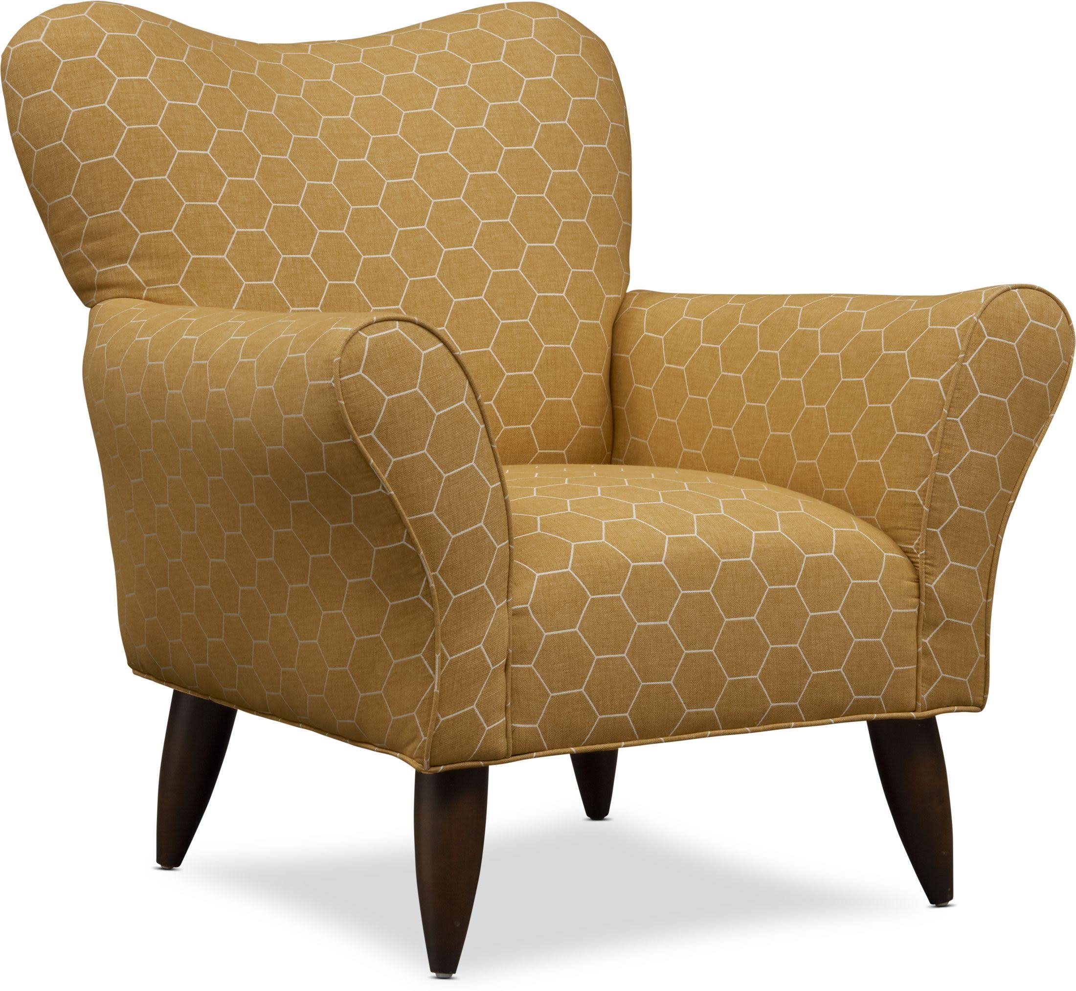 American Signature Furniture Designer Looks Kady Accent Chair - Companion Dijon