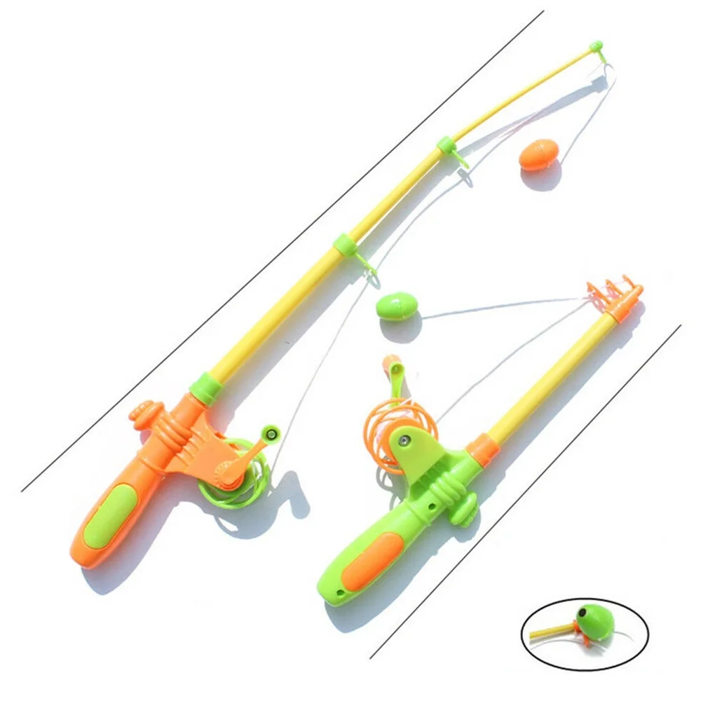 7 Set Magnetic Fishing Rod Model Net with Pool Game Toys Kids Children Bath Time
