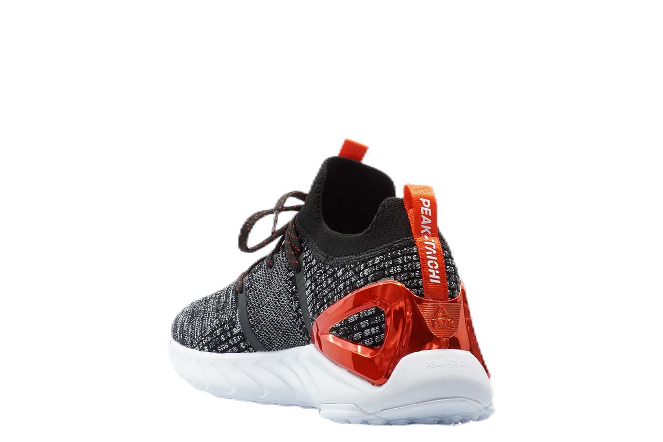 [E92577] Mens Peak Taichi 1.0 Plus Black Melange Grey Running Shoes - 7