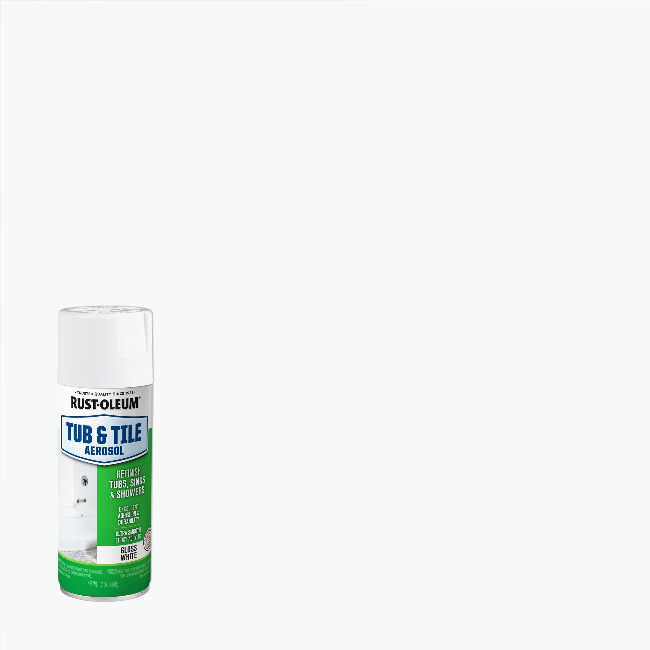 White, Rust-Oleum Tub and Tile Aerosol Paint-280882, 12 oz