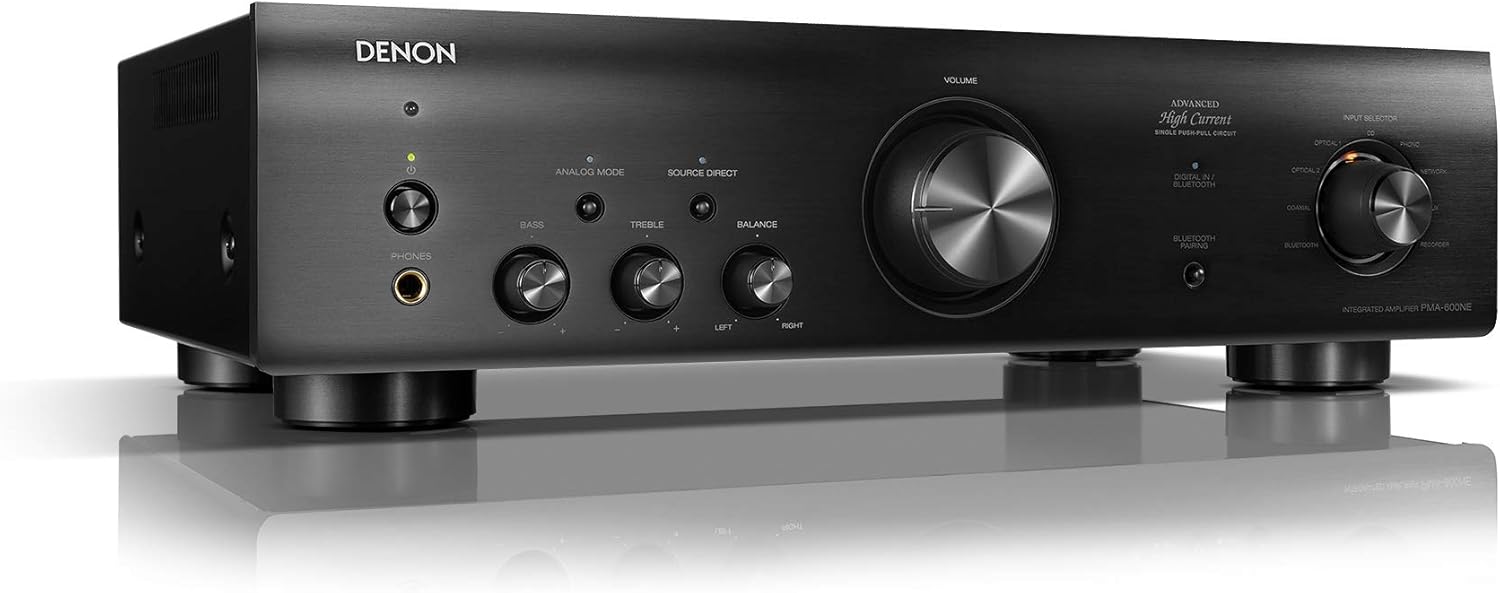 Denon PMA-600NE Stereo Integrated Amplifier | Bluetooth Connectivity | 70W x 2 Channels | Built-in DAC and Phono Pre-Amp | Analog Mode | Advanced Ultra High Current Power