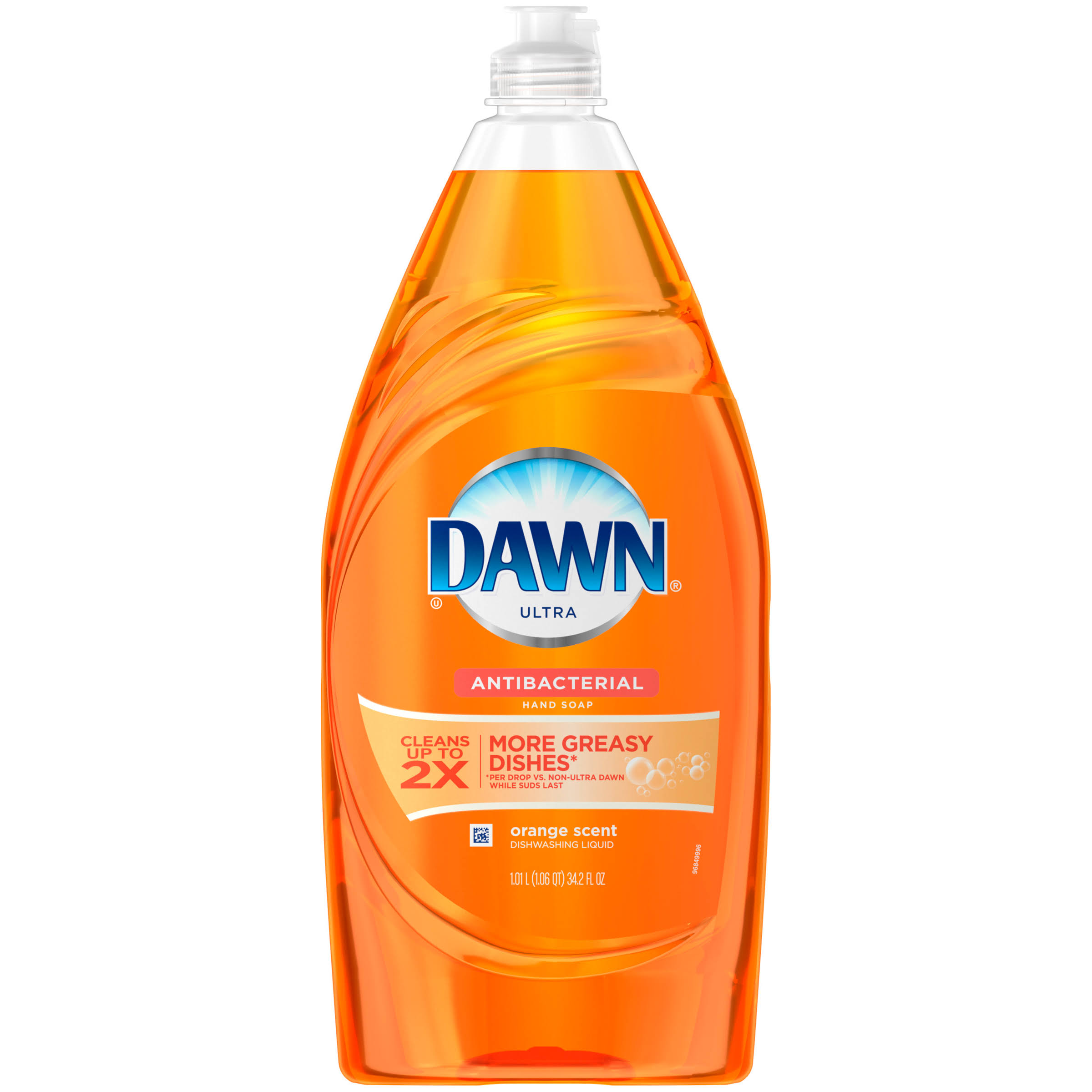 Dawn Ultra Dishwashing Liquid Dish Soap, Antibacterial Orange, 34.2 oz