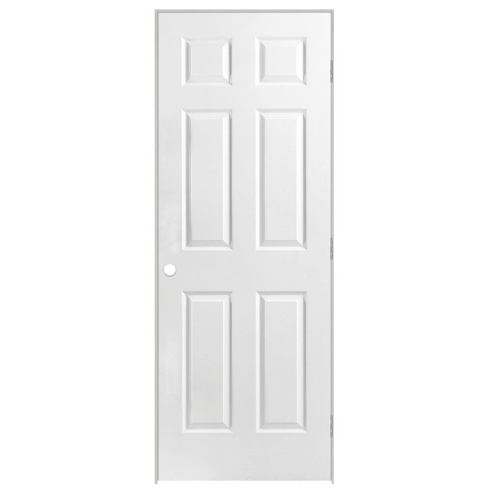 Masonite 36 in. x 80 in. Solidoor Smooth 6-Panel Solid Core Primed Composite Single Prehung Interior Door