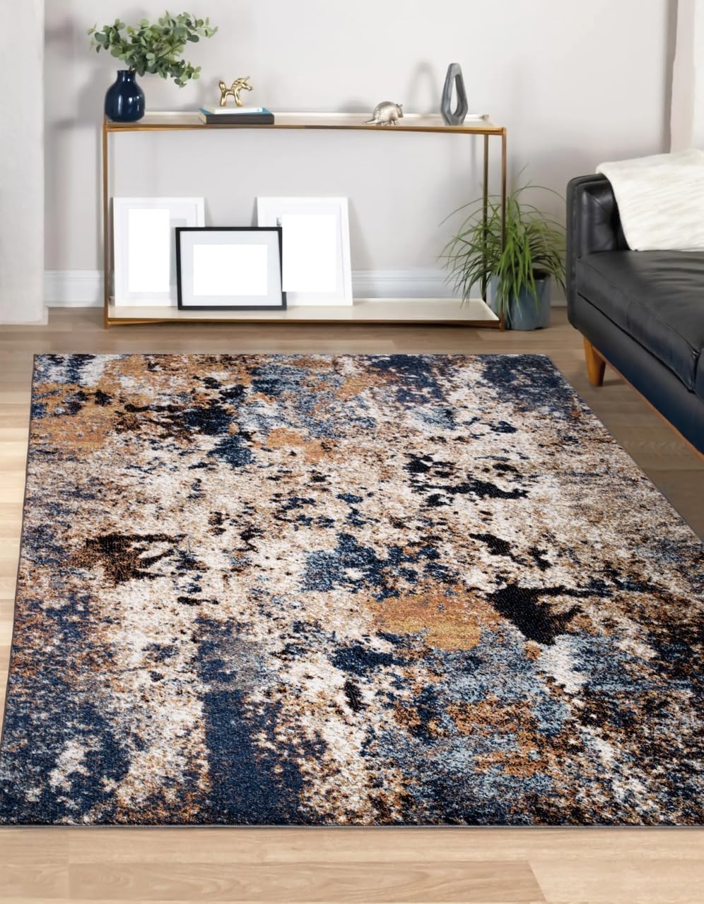 Keen Home Design Area Rugs - 6x9 Non-Shedding, Abstract Rugs for Kitchen, Living Room, Bedroom, Dining Room, Entryway - Size: 5'11