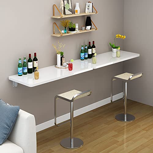 Wall Mounted Folding Table Space Saving Folding Kitchen Table Laundry Folding Table Heavy Duty Wall Mounted Table With Bracket Portable Wall Table Wall Table For Kitchen Laundry Room Dining Room ( Col