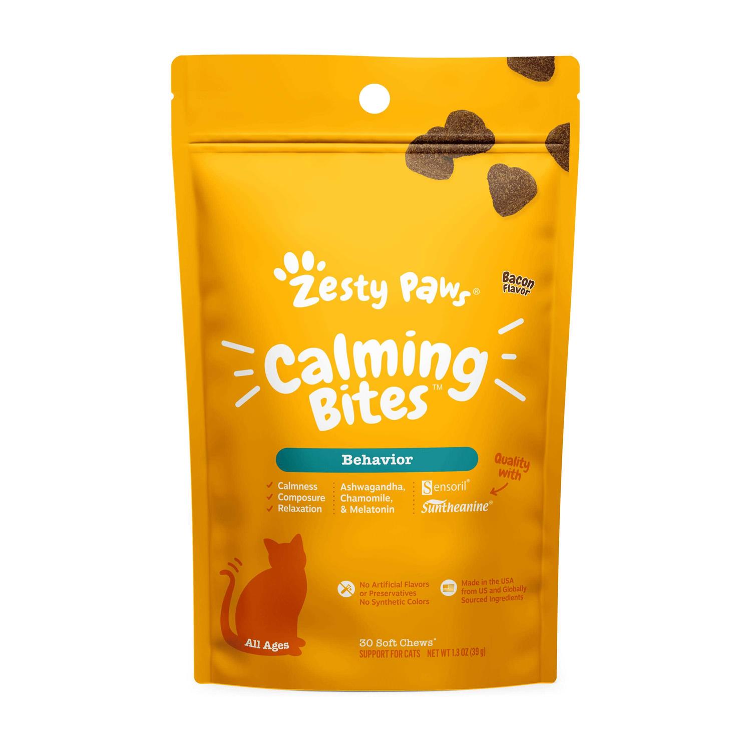 Zesty Paws Calming Bites for Cats Functional Stress & Anxiety Relief Behavior Supplement - Pet Supplies online store