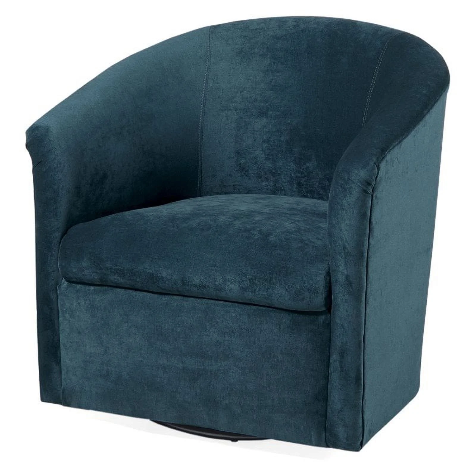 Comfort Pointe Elizabeth Ocean Blue Microfiber Swivel Accent Chair