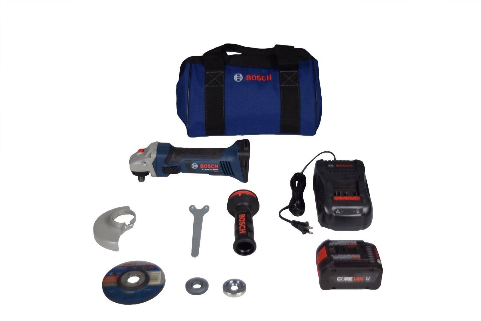 Bosch GWS18V-45B14 CORE18V 6.3Ah Li-Ion 4-1/2 in Angle Grinder Kit
