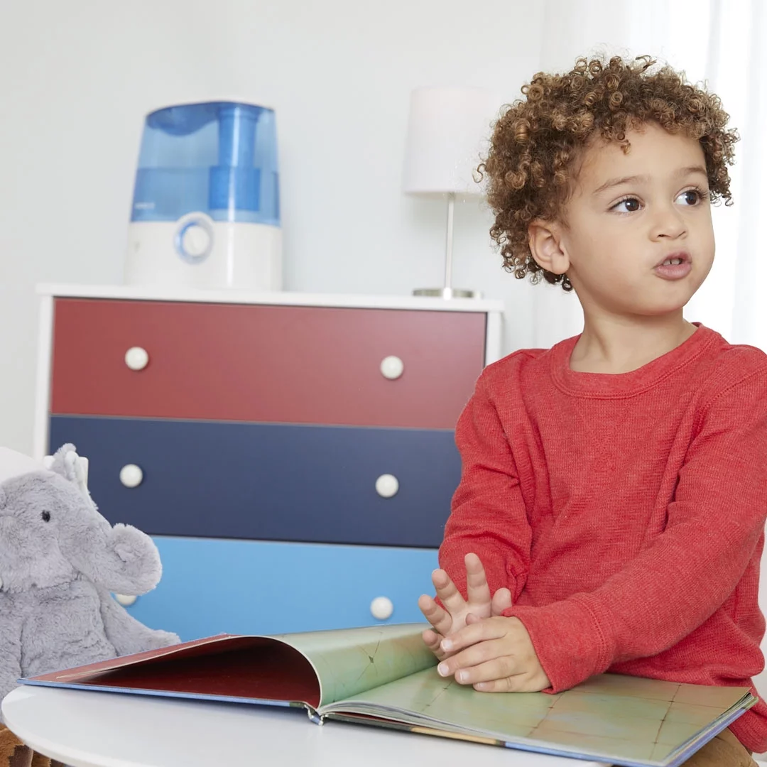 Vicks 1.5 Gallon Ultrasonic Cool Mist Humidifier, V5100, Blue, 600 sq. ft.