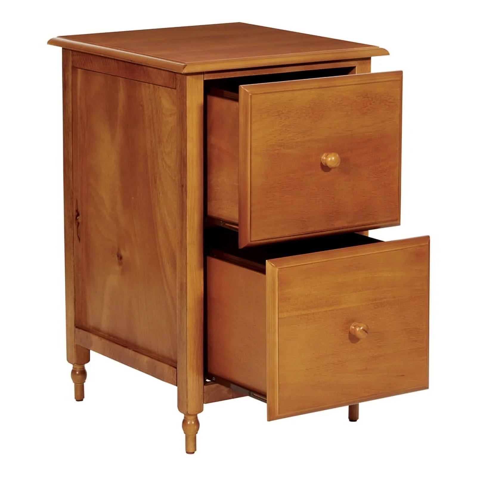 Pemberly Row Modern 2 Drawer Wood File Cabinet in Antique Cherry