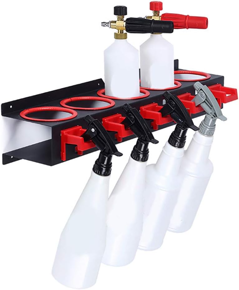 Spray Bottle Storage Rack Abrasive Material Hanging Rail Car Beauty Shop Accessory Display Auto Cleaning Detailing Tools Hanger Pack of 2