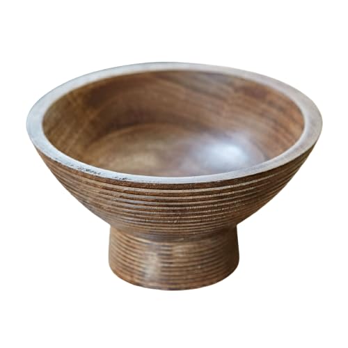 S.B ARTS Wooden Bowl Mango Wood Serving, Rustic Centrepiece for Dining Table, Serving Snack Bowl, Handmade Serving Dish