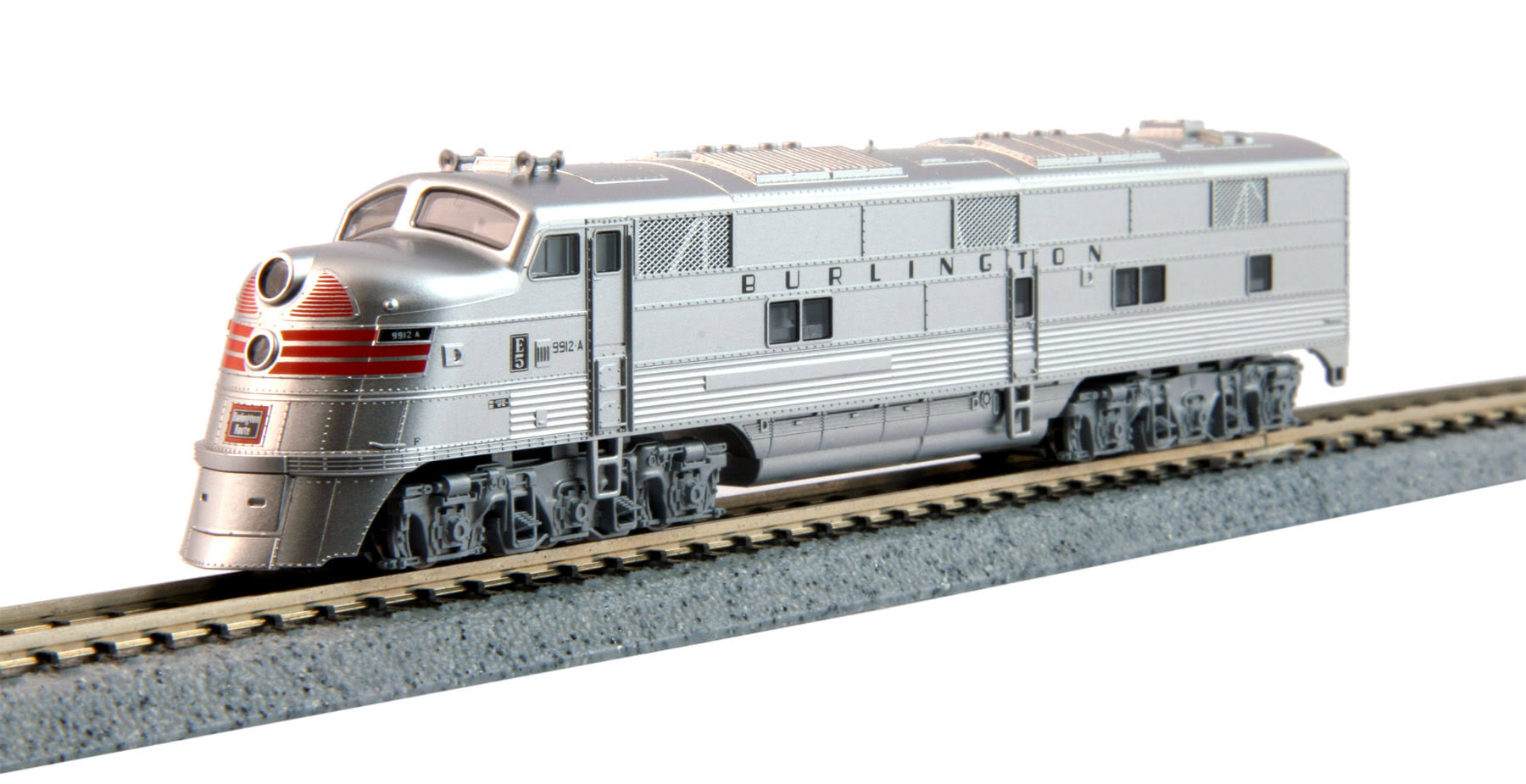 Kato 176-5404-dcc N Scale Chicago Burlington u0026 Quincy E5A #9912a with DCC