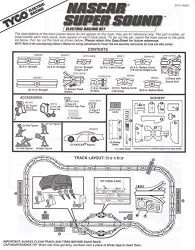 1998 Tyco Mattel 440-X2 Slot Car Nascar Super Sound 20& Race Set Kodak Cat 37574