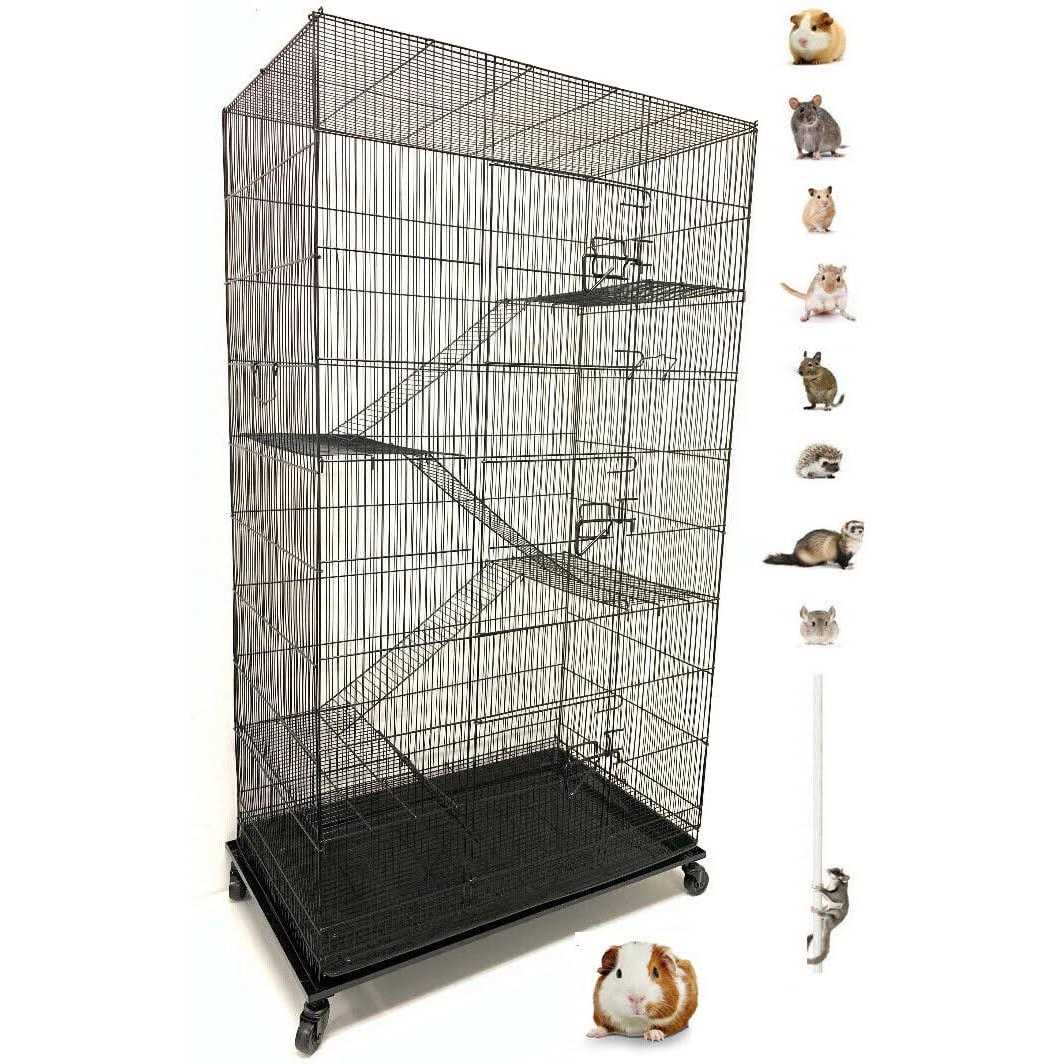 Mcage 55 Extra Large Small Critters Rolling Stand Habitats Cage Ferret Chinchilla Sugar Glider Rats - Pet Supplies online store