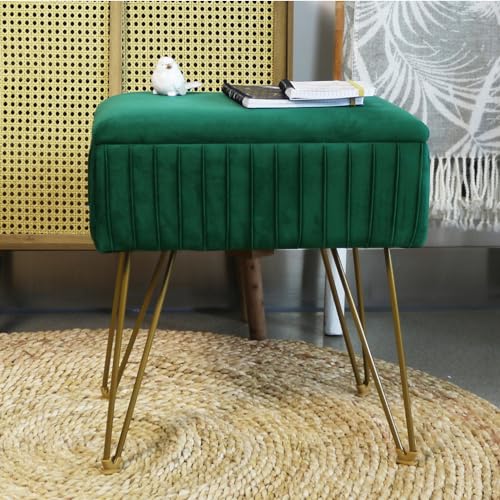 Vanity Stool with Back - Vanity Chair with Back Small Chair for Vanity Makeup Vanity Chair Velvet Vanity Stool Chair Tufted Accent Chairs Makeup Chair for Vanity for Women Girls and Kids (White)