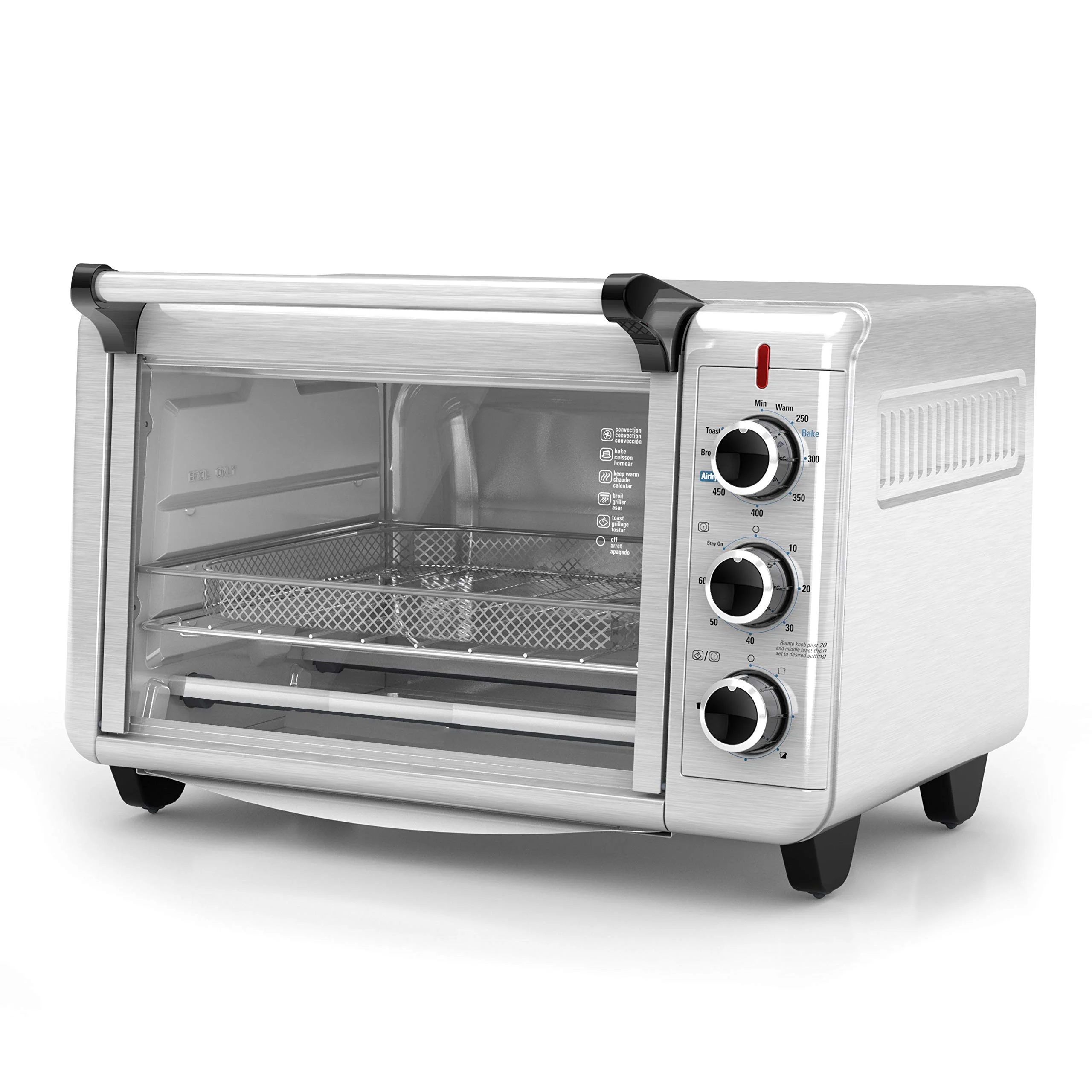 6-Slice Crisp 'N Bake Air Fry Toaster Oven, TO3215SS, 5 Cooking Functions, 60 Minute Timer, Stainless Steel