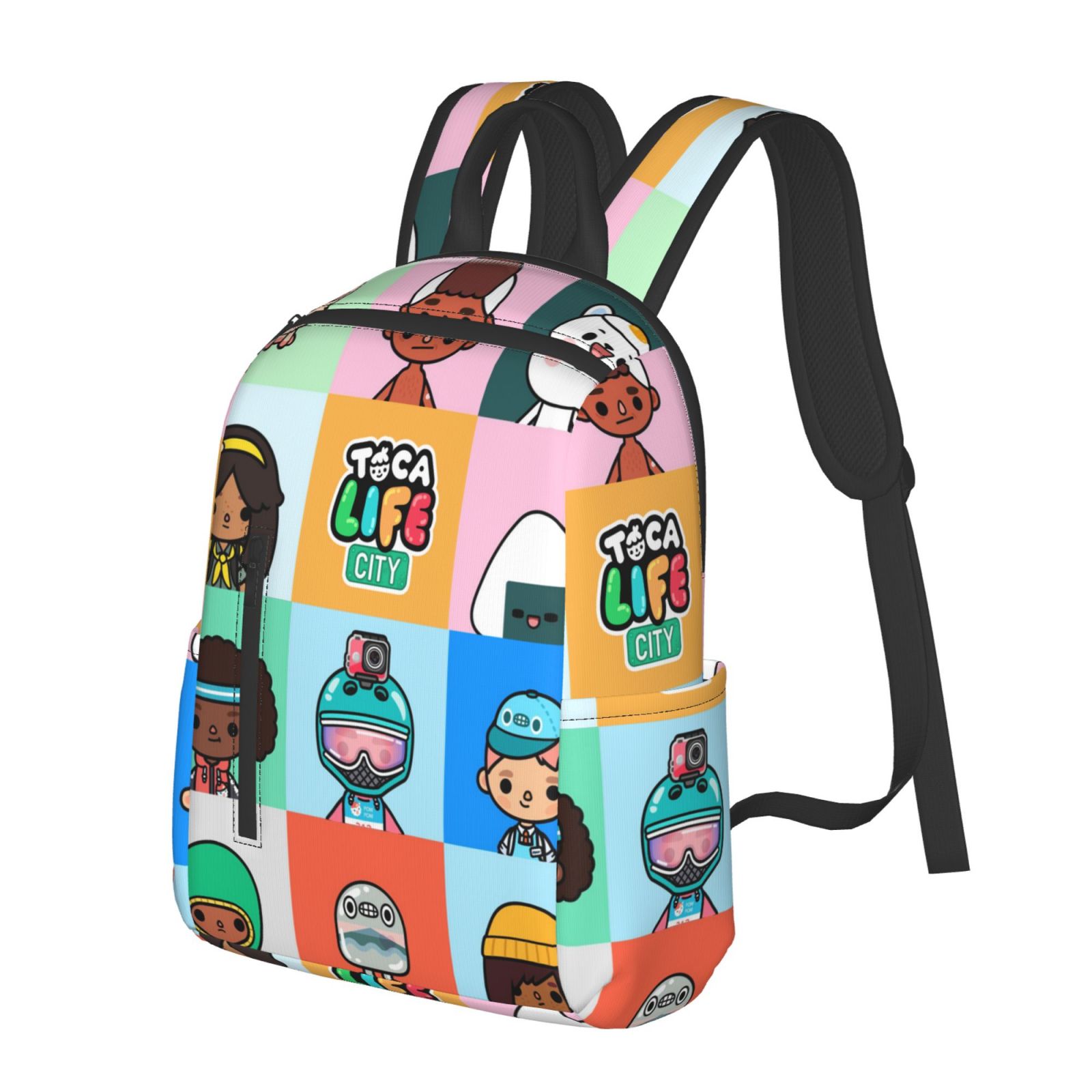 Toca Boca Life Backpack Student School Bag Bookbag Satchel Lightweight Unisex Daypack Knapsack Rucksack For Kids Teens Adult