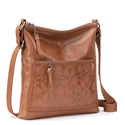 The SAK Women's Bag Iris Crossbody in Leather, Casual Purse with Adjustable Strap & Zipper Pockets, One Size