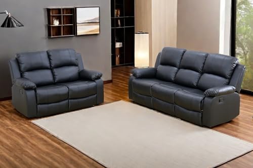 A Ainehome Contemporary Furniture Bonded Leather Recliner Sofa Set Living Room Set, Couch and Loveseat Sets, Brown Sofa Set, Loveseat, Leather Sofa Set for Linving room.(Brown)