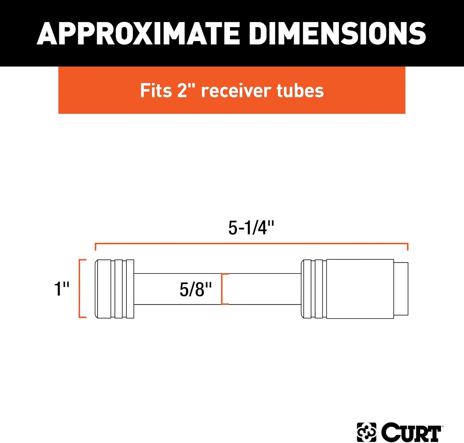 CURT 23518 Black Trailer Hitch Lock, 5/8-Inch Pin Diameter, Fits 2-Inch Receiver