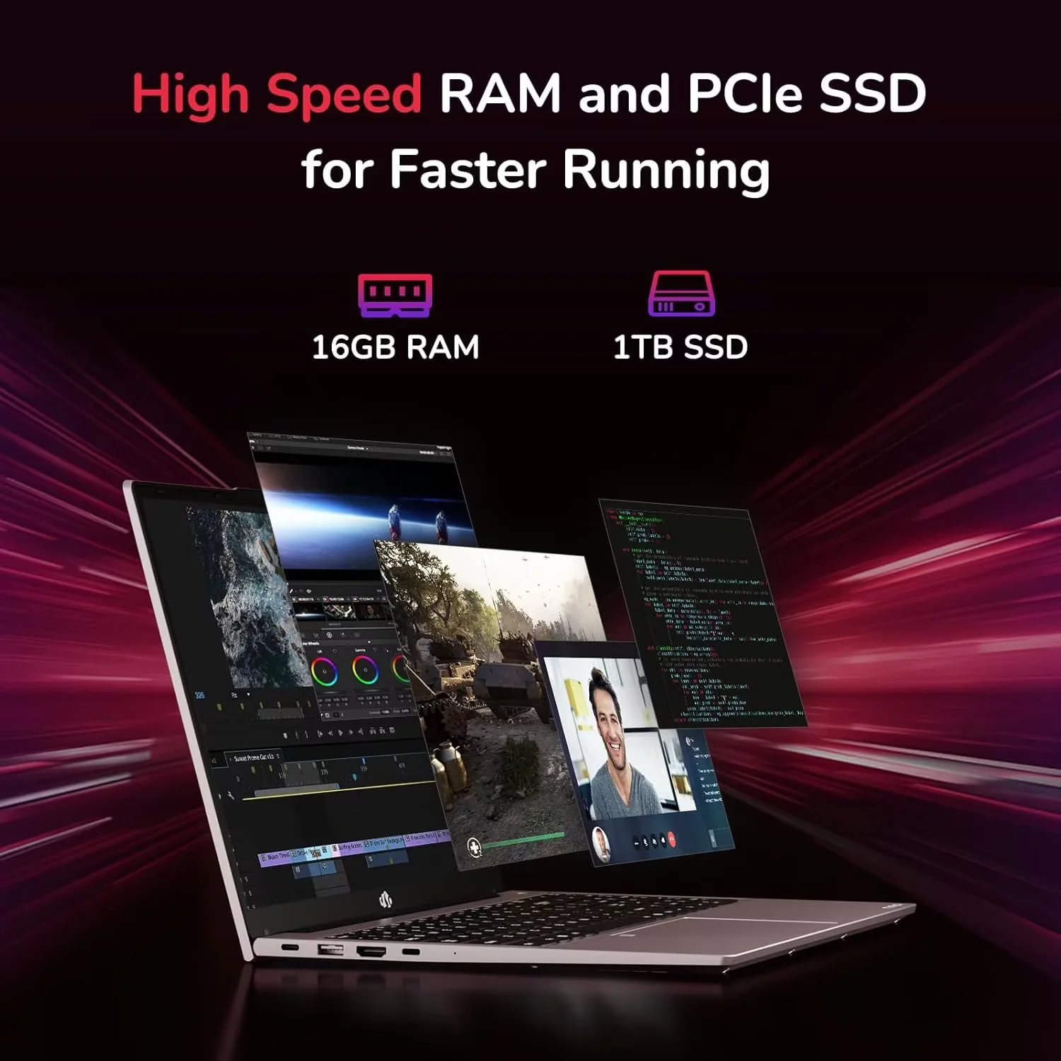 15.6" IPS FHD-Gaming-Laptop 8 Cores AMD Ryzen 7 6800H 16GB DDR5 RAM 1TB SSD (Beat Intel i7-12700H Up to 4.7GHz) AMD Radeon 680M GPU-Computer with 100W Type-C Backlit Keyboard Fingerprint