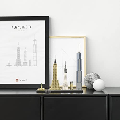 LEGO Architecture New York City 21028, Build It Yourself New York Skyline Model Kit for Adults and Kids (598 Pieces),Multicolor