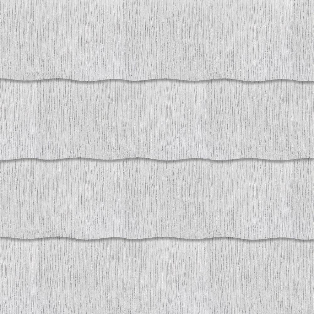 GAF WeatherSide Purity 12 in. x 24 in. Fiber Cement Wavy Shingle Siding 2214000WG