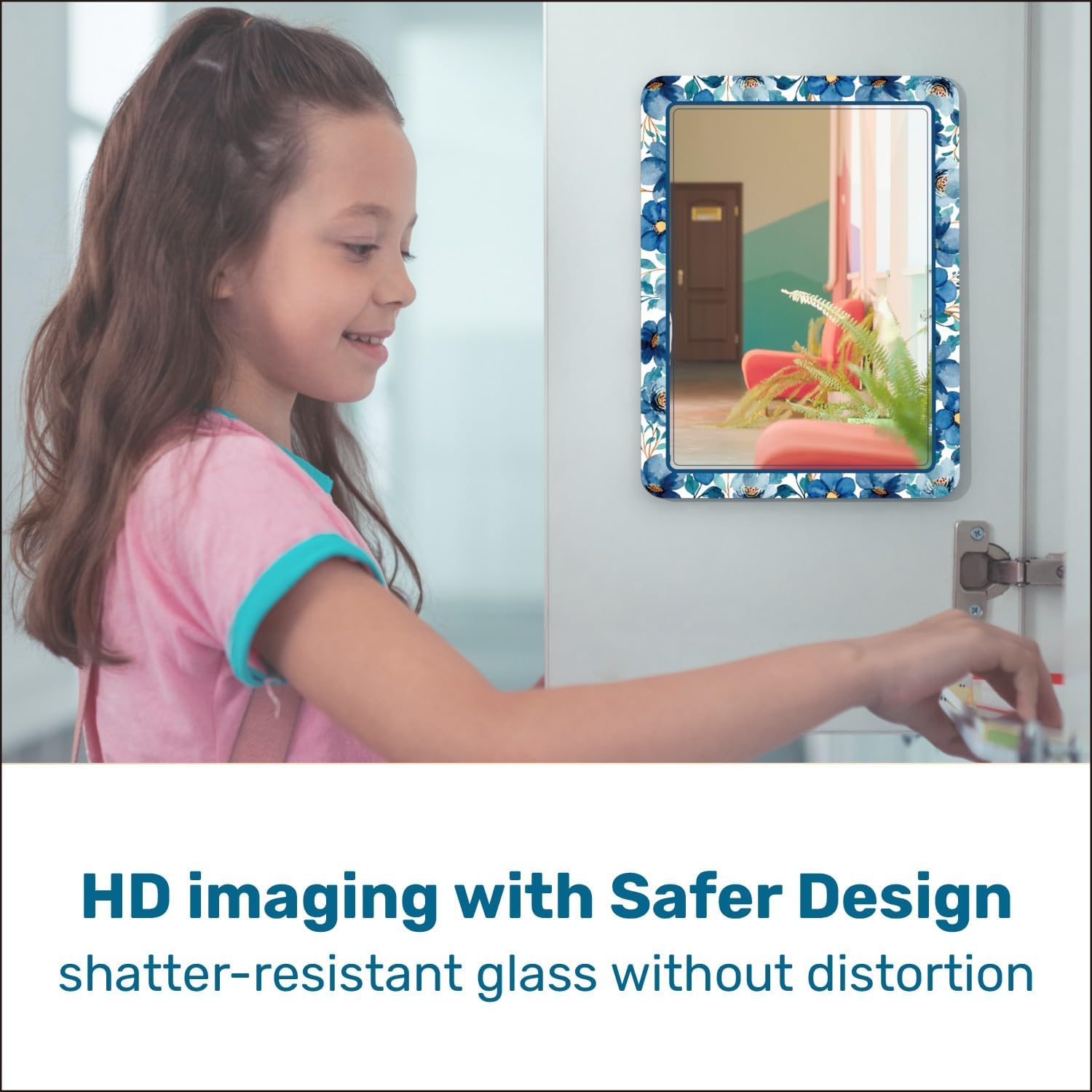 Locker Magnetic Mirrors for School and Office,Strong Magnetic Mirrors for Locker,locker Mirrors magnetic for Locker,Stylish Locker Accessories Decorations For Girls,5 inchx7 inch,2 PackLocker Magnetic