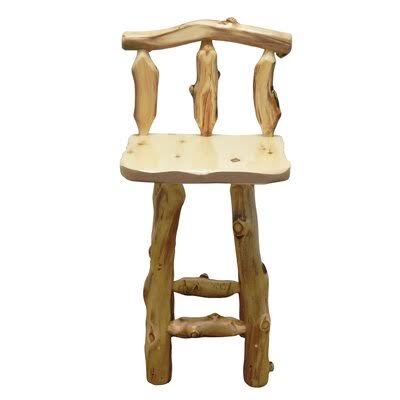 Laverriere Solid Wood Bar u0026 Counter Stool Millwood Pines Color: Beeswax / Linseed Oil, Seat Height: Bar Stool (30x22 Seat He