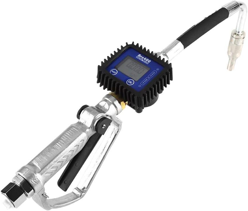 Digital Oil Control Valve Meter Nozzle, 1/2 inch NPT Inlet Pressure 1500 Psi 100 Bar Digital Fuel Oil Lubricant Nozzle Fueling Nozzle with Flow Meter