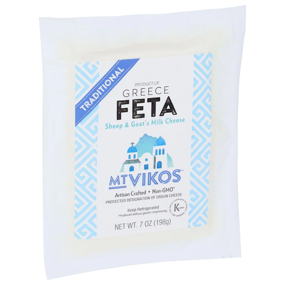 Mt Vikos Traditional Feta Cheese, 7 Ounce -- 12 per case.