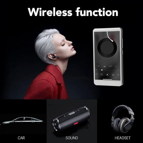 256GB MP3 Player with Bluetooth and, 5.0 Full Touch HD Screen Mp4 Mp3 Player with Speaker, HiFi Sound Music Player, Noise Reduction Music Player (8GB ROM Plus 256GB
