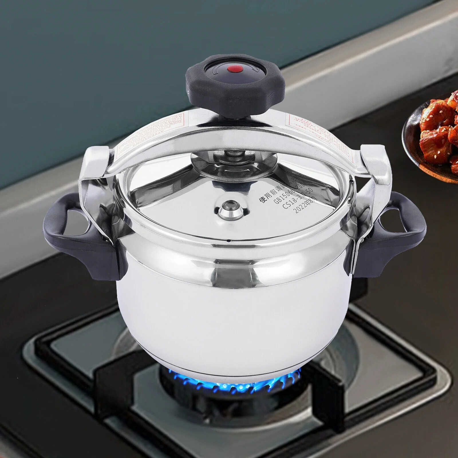3L Mini Pressure Cooker for 1-2 People Family 304 Stainless Steel 50Kpa Pressure Canner