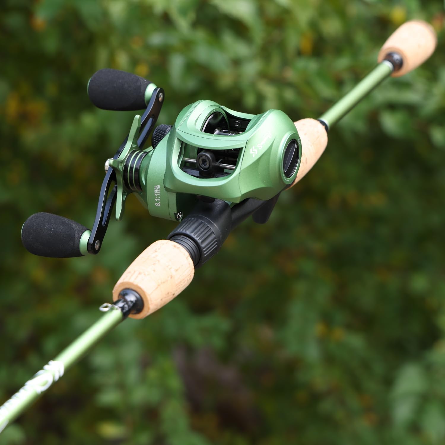 Sougayilang Fishing Rod Reel Combos, Graphite 2Pc Blanks Fishing Pole with Casting & Spinning Reel, Stainless Steel Guides