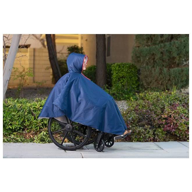 Careactive Wheelchair Winter Poncho, Navy