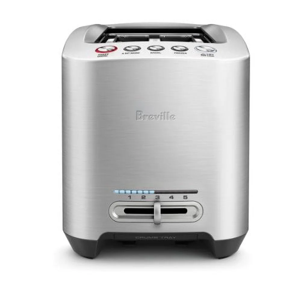 Breville Die-Cast Long Slot Smart Toaster 4 Slice BTA830XL, Brushed Stainless Steel