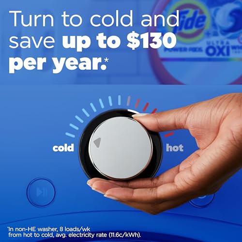 Tide Power PODS Plus Ultra OXI White and Bright Laundry Detergent, 45 Count, Advanced Stain Removal and Whitening Power